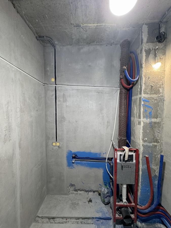 ЖК Level Лесное — разводка в санузле, электромонтаж квартиры 84 м²